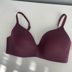 Auden 34D wireless bra burgundy The Bliss lightly lined